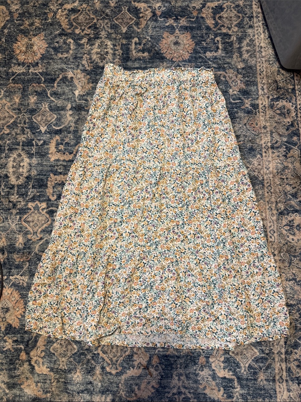 Joe B Floral Tiered Maxi Skirt - White Multi